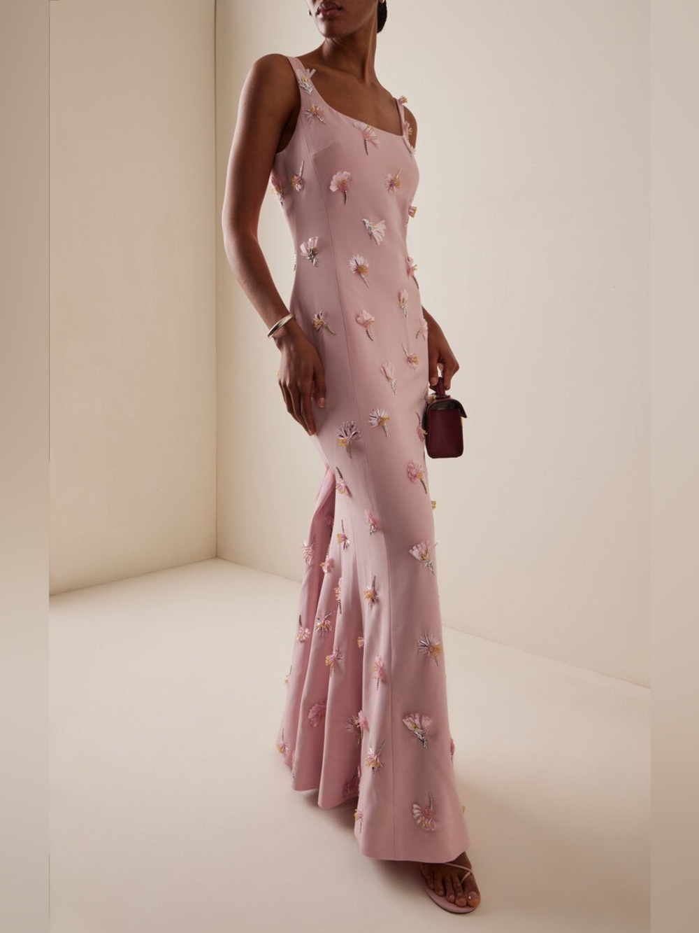 SIMKHAI Briella Embellished Crepe Gown